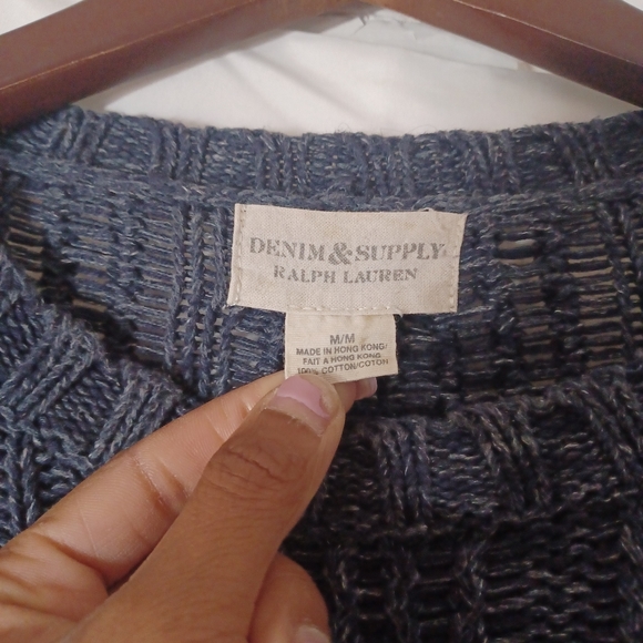 Denim & Supply Ralph Lauren Navy Cable Knit Sweater - Picture 4 of 4